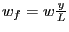 $w_f=w\frac{y}{L}$