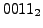 $\displaystyle 0011_2$