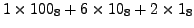 $\displaystyle 1\times 100_8 + 6 \times 10_8 + 2\times 1_8$