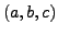 $(a, b, c)$