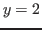 $ y = 2$