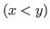 $ (x < y)$