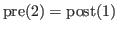 % latex2html id marker 1944
$ \rm {pre(\ref{constassign1:y2})} = \rm {post(\ref{constassign1:x0})}$