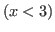 $ (x < 3)$