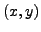$ (x, y)$