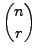 $\displaystyle {n \choose r}$