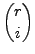 $\displaystyle {r \choose i}$