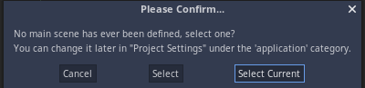 Select main scene