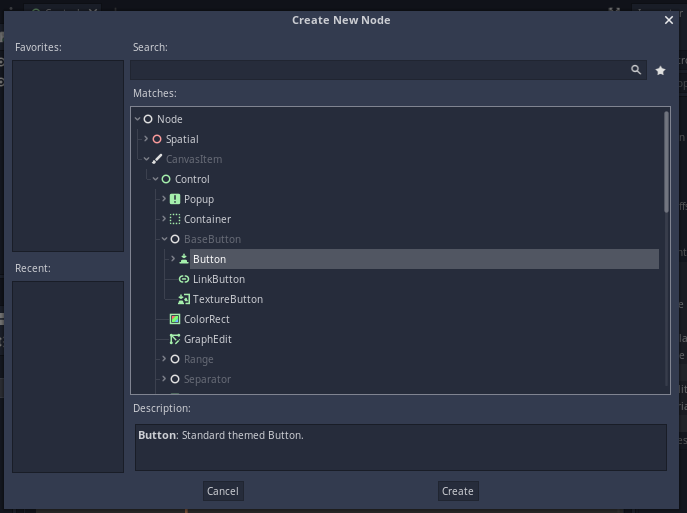 Finding the Button node type