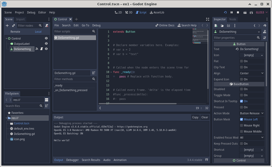 Output of accessing a property of a sibling node